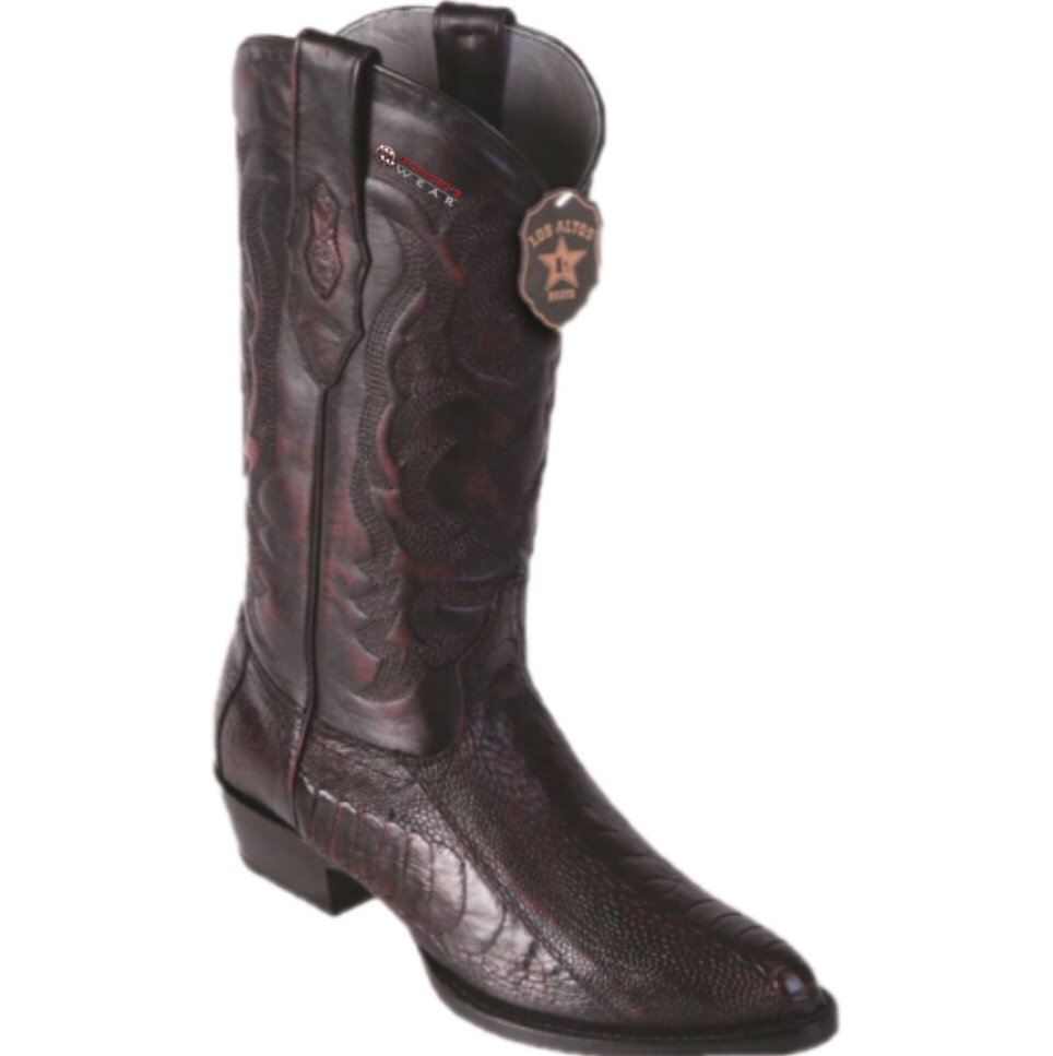 Men's Los Altos Ostrich Leg Boots Round Toe