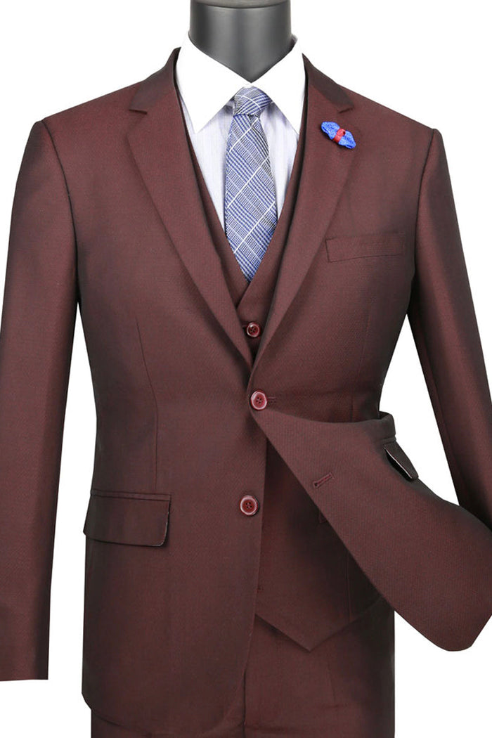 Mens Ultra Slim Fit Strech Sateen Shiny Sharskin Suit in Blush by Vinci
