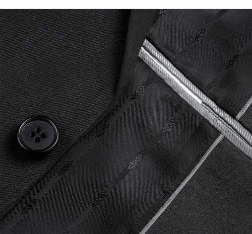 Black Prom Tuxedo Suit - Black Wedding Suit - Mens Traditional Slim Fit Shawl Collar Tuxedo by PROMTUXEDO