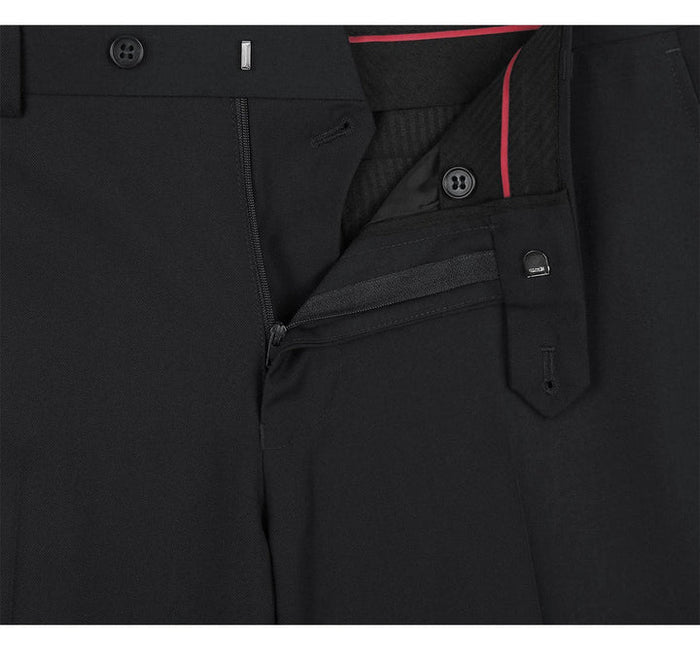 Black Prom Tuxedo Suit - Black Wedding Suit - Mens Traditional Slim Fit Shawl Collar Tuxedo