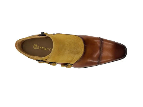 Carrucci Calf & Suede Three Buckles Monk Chukka Boot