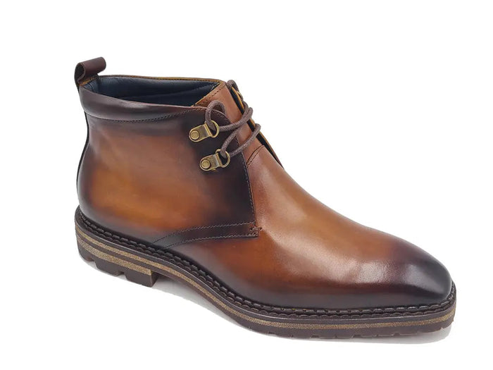 Carrucci Calfskin Chukka Boot with Lug Sole