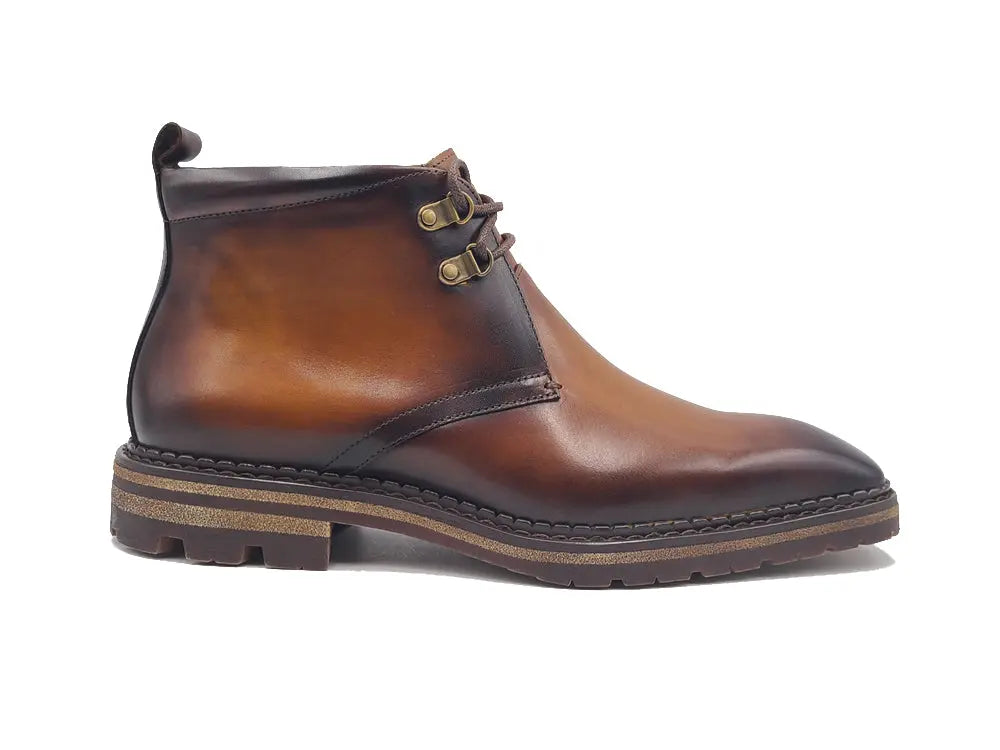 Calfskin Chukka Boot with Lug Sole