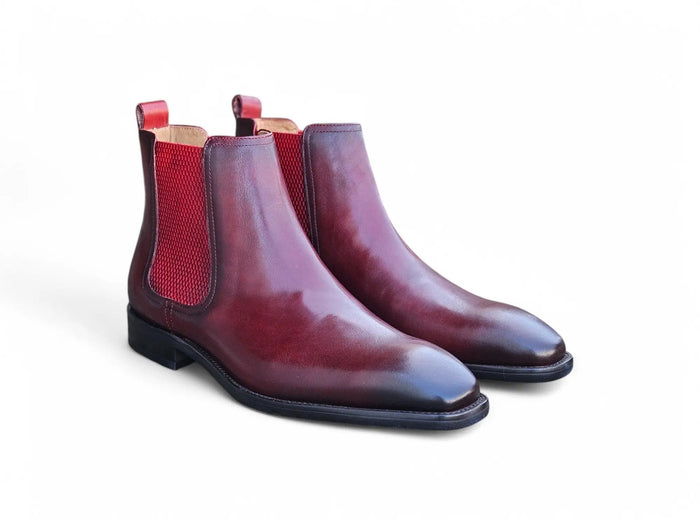 Carrucci Calfskin Leather Chelsea Boot