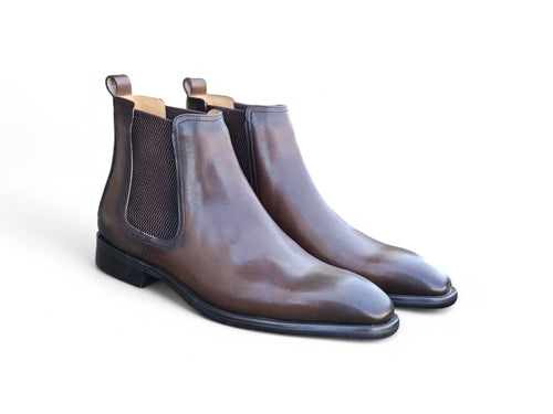Carrucci Calfskin Leather Chelsea Boot