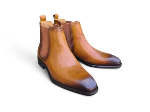 Carrucci Calfskin Leather Chelsea Boot