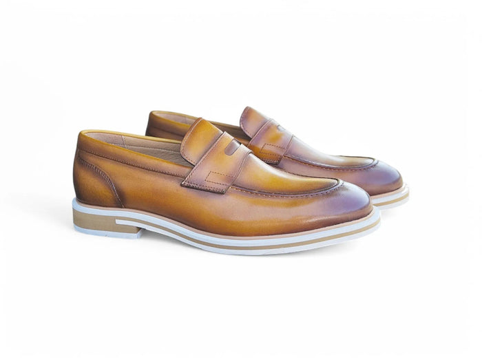 Carrucci Calfskin Penny Loafer