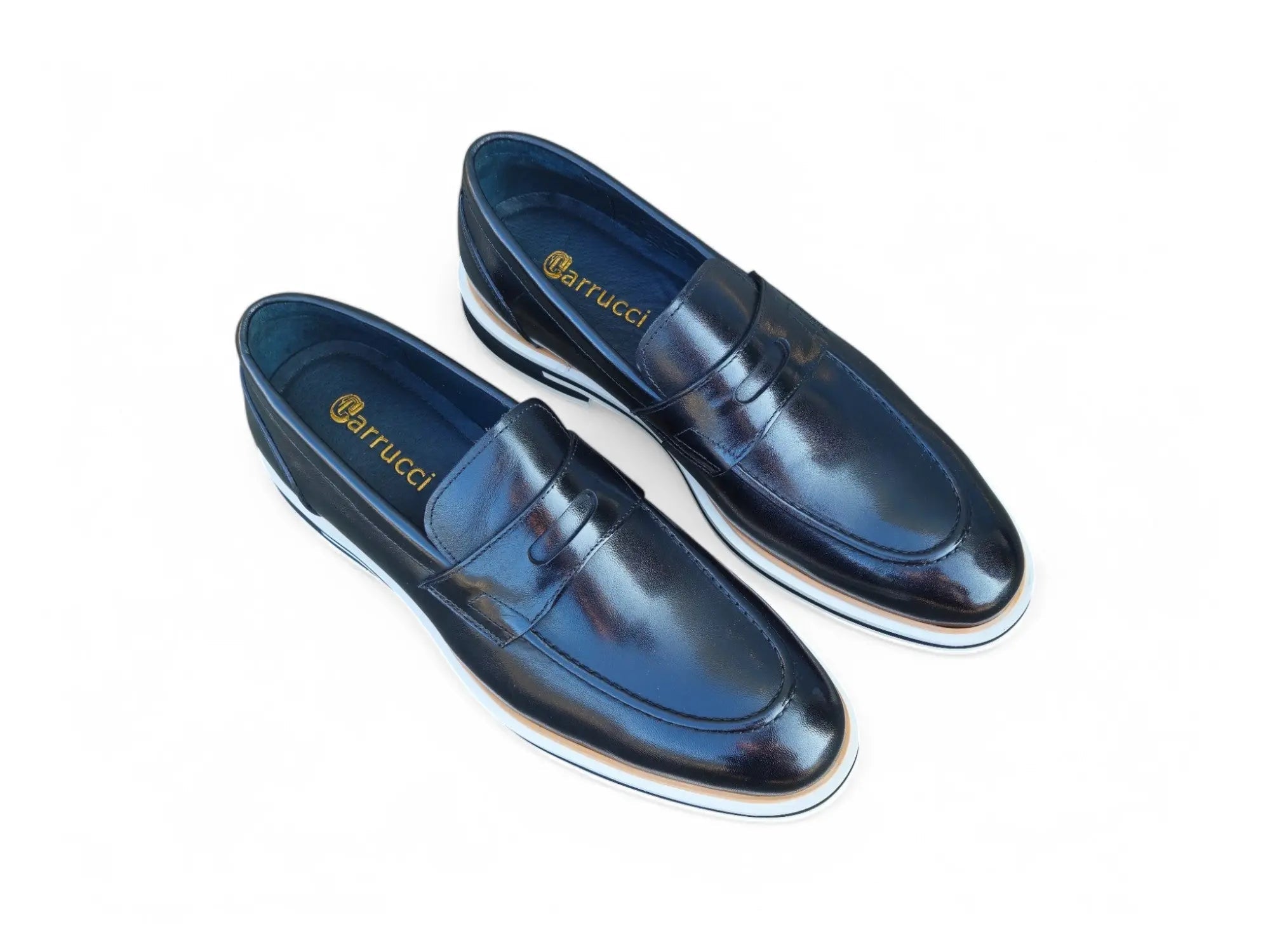 Carrucci Penny Loafer: Premium Calfskin Leather - [Color if applicable]