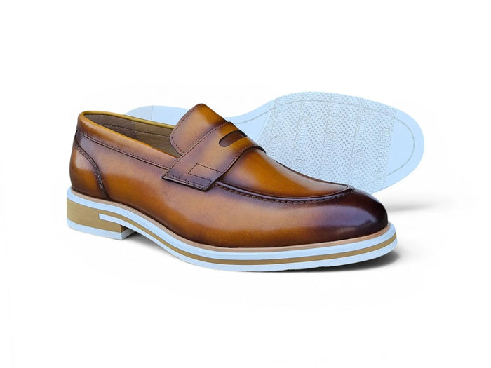 Carrucci Penny Loafer: Premium Calfskin Leather - [Color if applicable]