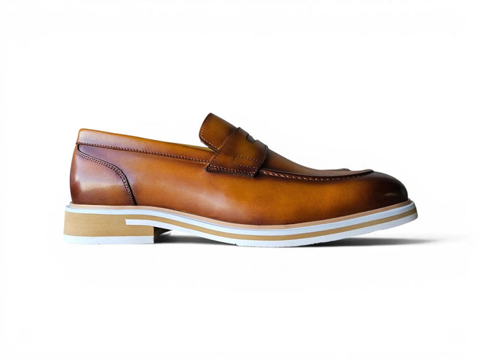 Carrucci Penny Loafer: Premium Calfskin Leather - [Color if applicable]