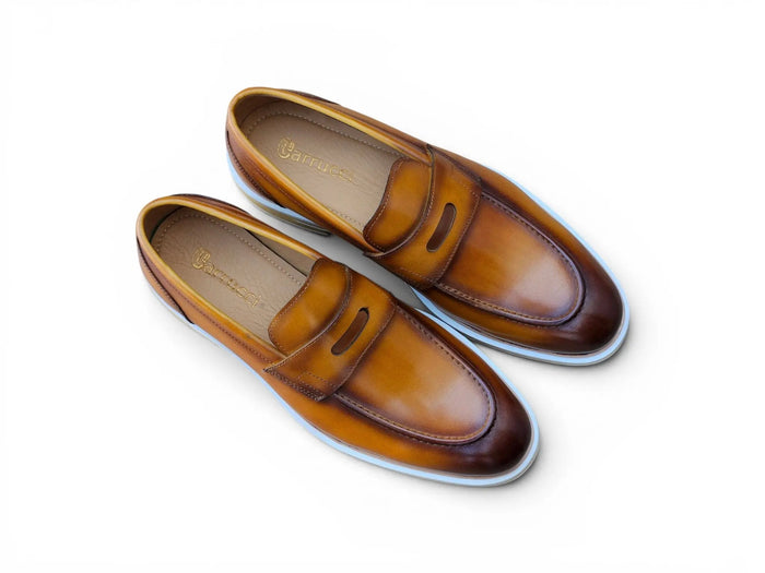 Carrucci Penny Loafer: Premium Calfskin Leather - [Color if applicable]