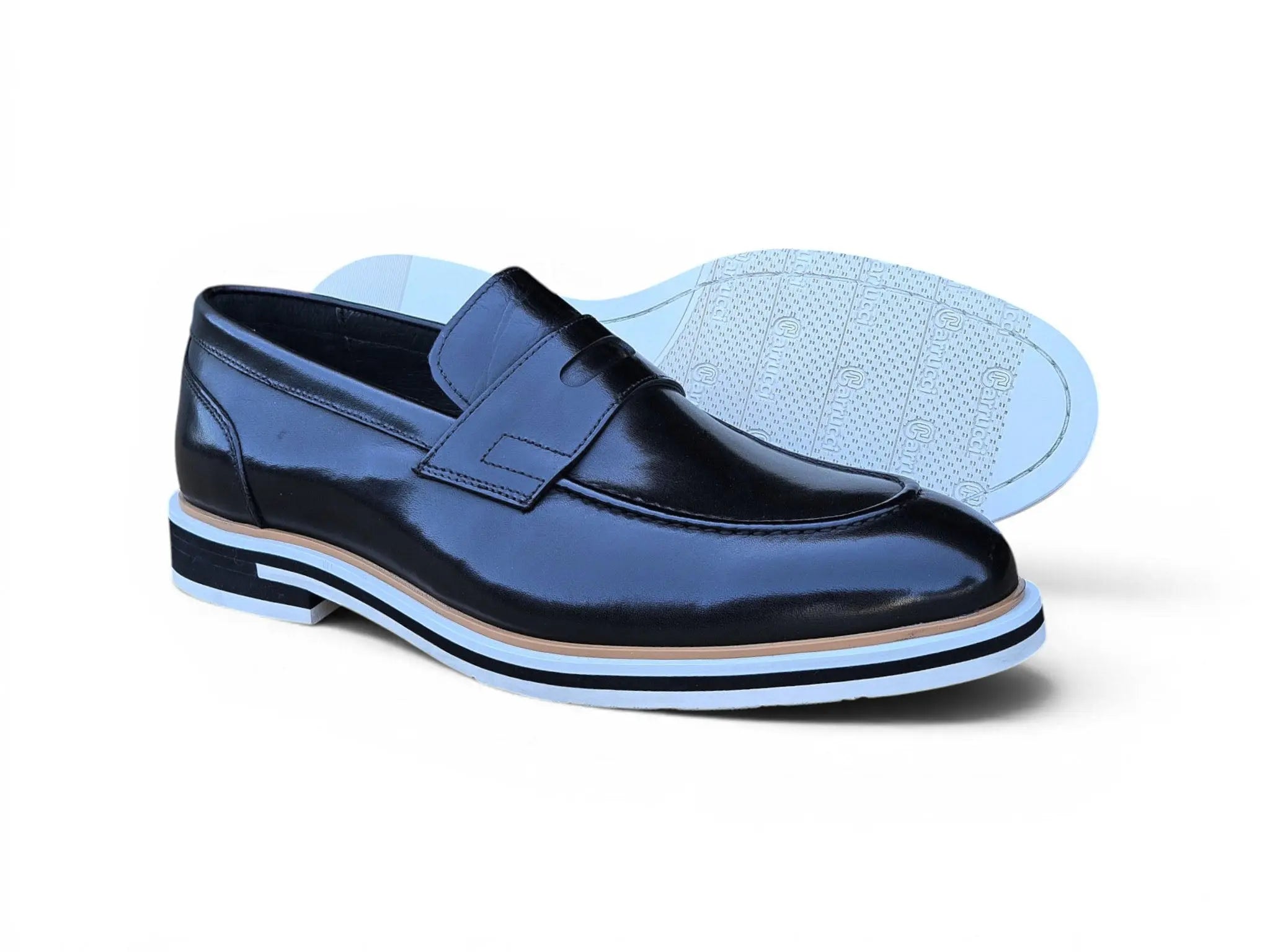 Carrucci Penny Loafer: Premium Calfskin Leather - [Color if applicable]