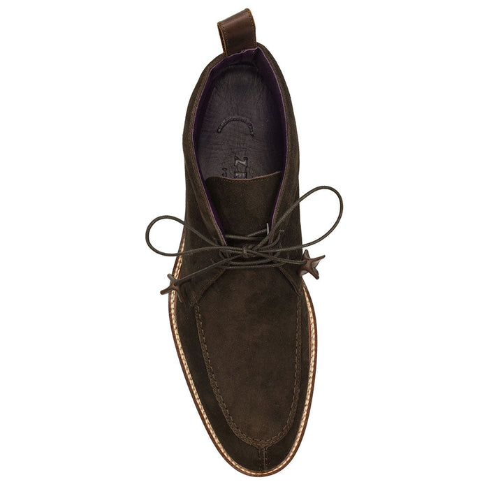 Zelli Campo High Sueded Goatskin Lace-Up Chukka Boot in Nicotine