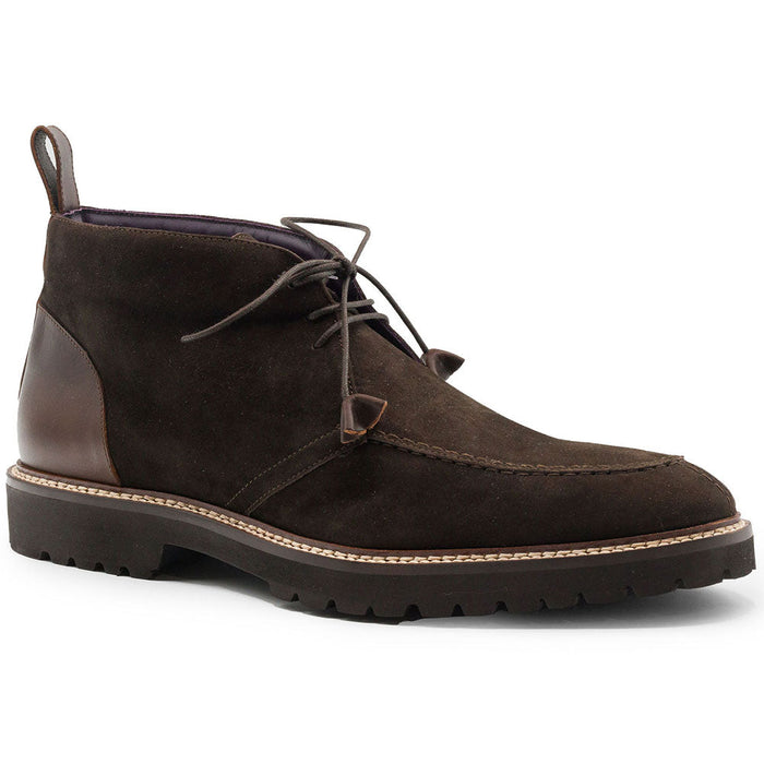 Zelli Campo High Sueded Goatskin Lace-Up Chukka Boot in Nicotine