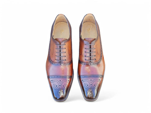 Cap Toe Lace-up in Leather Sole