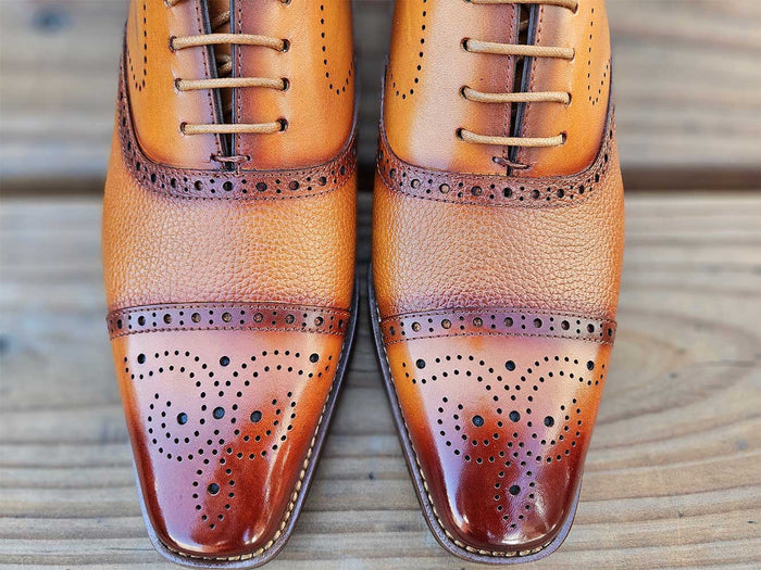 Carrucci Cap Toe Oxford Leather Sole