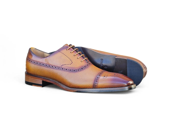 Carrucci Cap Toe Oxford Leather Sole