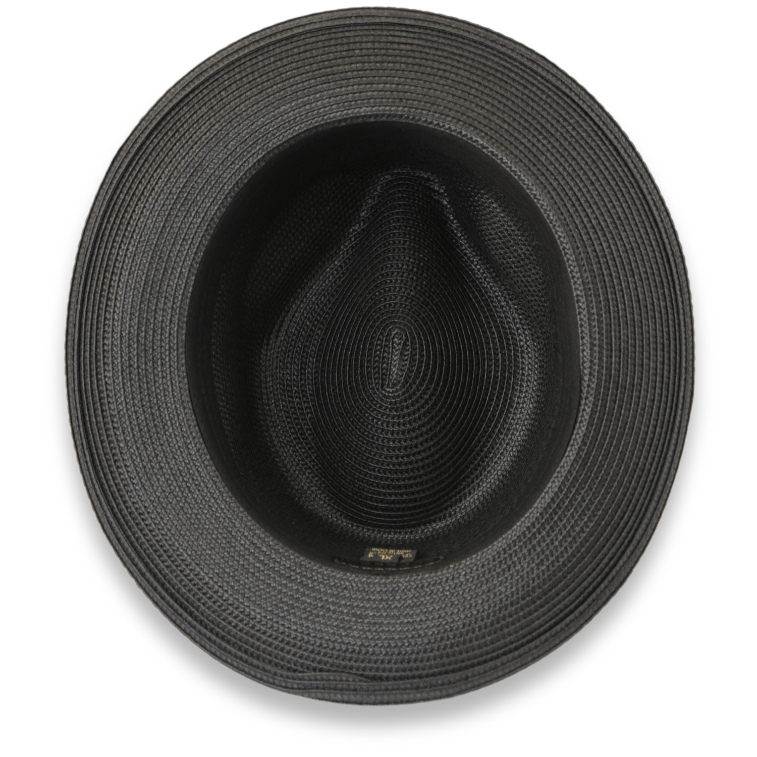Tapa Crushable Straw Hat Fedora in Charcoal by Ferrecci USA