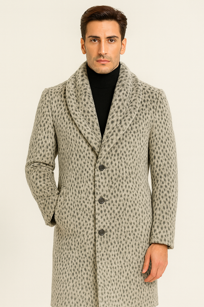 Vintage 1920s Gangster Pimp Coat - Full Length Leopard Faux Fur Style by USA Men's Outlet