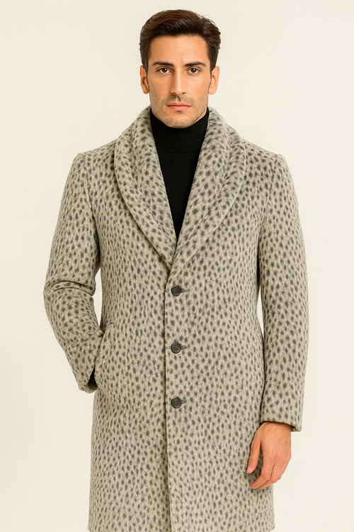 Vintage 1920s Gangster Pimp Coat - Full Length Leopard Faux Fur Style by USA Men's Outlet