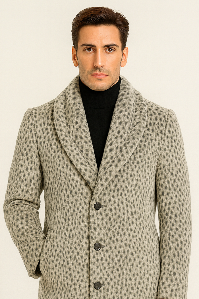 Vintage 1920s Gangster Pimp Coat - Full Length Leopard Faux Fur Style by USA Men's Outlet