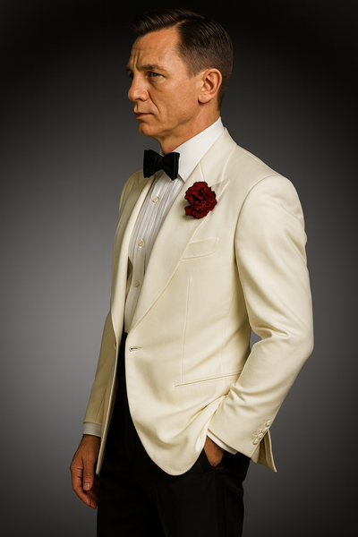 James Bonds Dinner Jackets - Snow Ivory Tuxedo Jacket