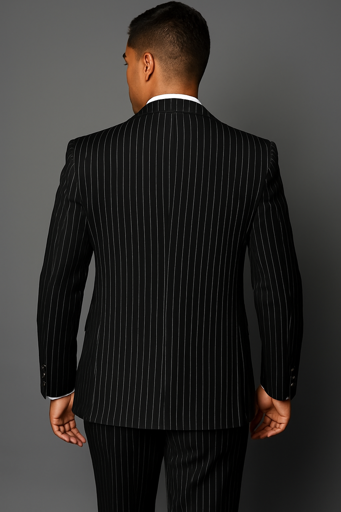 Men’s Black and Grey Statement Suit – Modern Formal Designer Suit