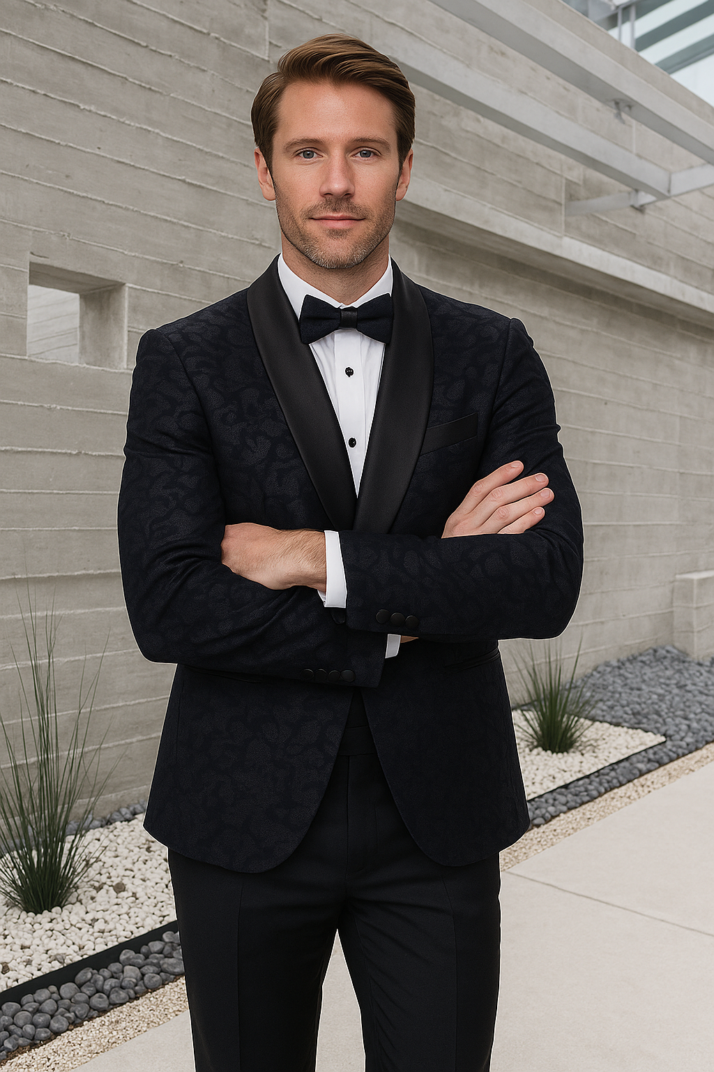 Men's Black Paisley Velvet Smoking Jacket Tuxedo with Vested Double Breasted Prom & Wed by USA Men's Outlet