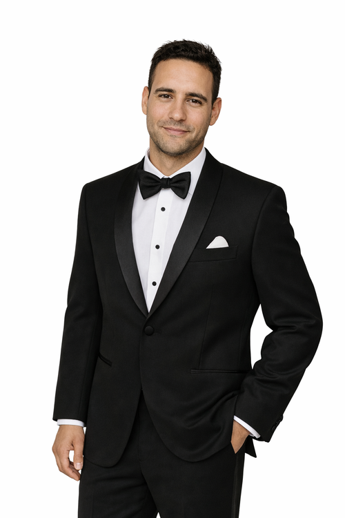 1 Button Shawl Tuxedo Jacket by Cristoforo Cardi