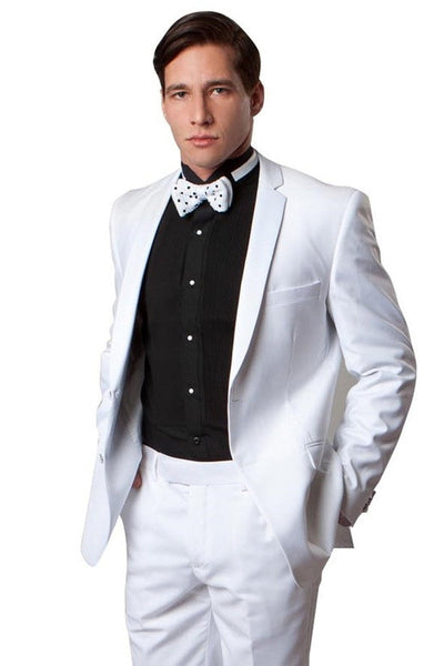 Men's Slim Fit White Tuxedo in 34 Short