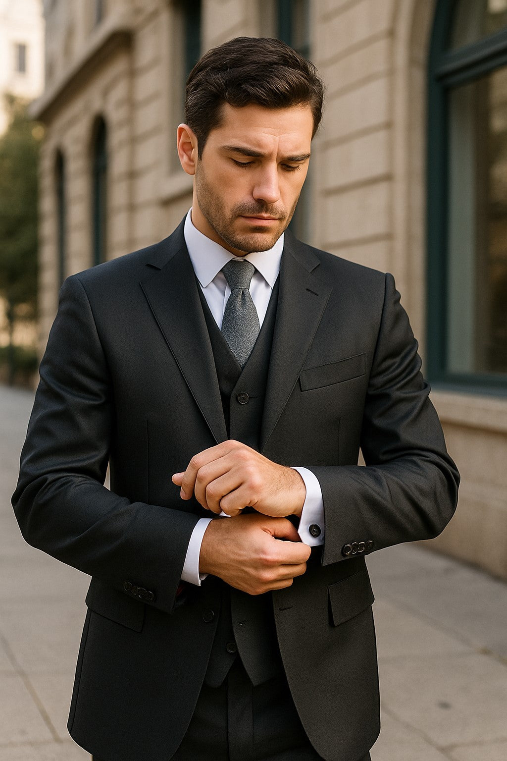 charcoal-vested-athletic-suit
