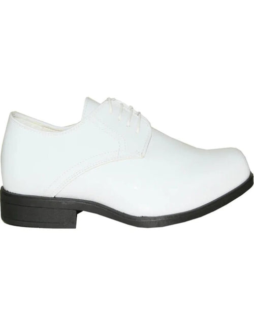 White Prom Shoes - Mens Classic Formal Shiny Patent White Tuxedo Shoe