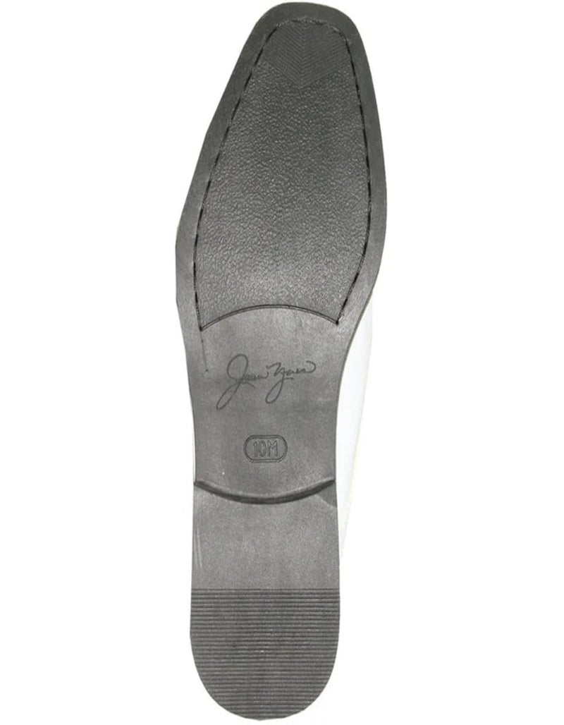 White Prom Shoes - Mens Classic Formal Shiny Patent White Tuxedo Shoe