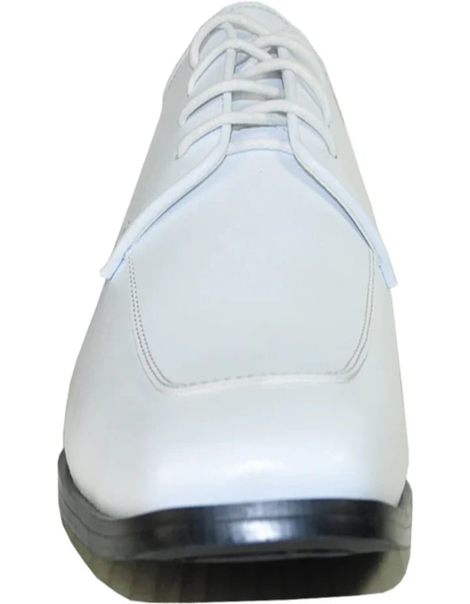White Prom Shoes - Mens Classic Moc Toe White Prom Tuxedo
