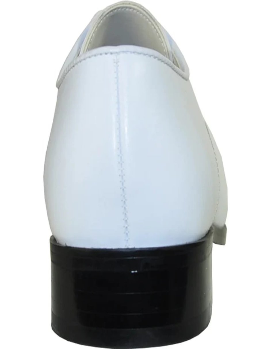 White Prom Shoes - Mens Classic Moc Toe White Prom Tuxedo