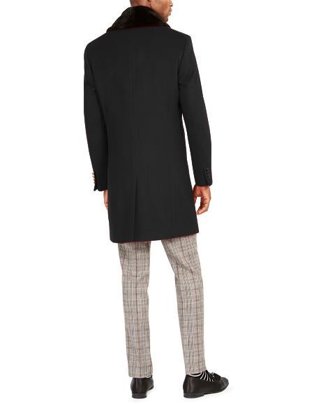 Mens Carcoat And Coat With Fur Collar + Black Coat USA Men's Outlet