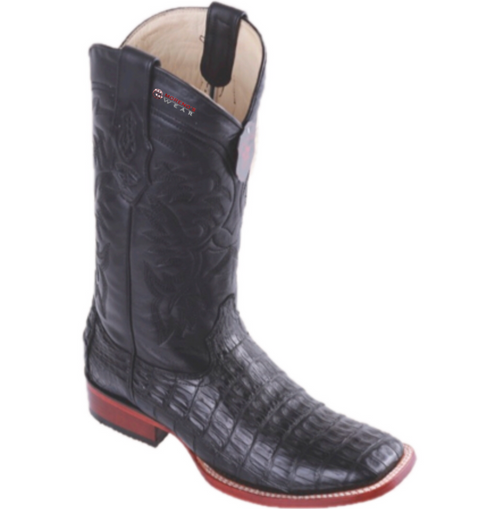 Men's Los Altos Caiman Belly (Pieced Vamp) Boots Wide Square Toe