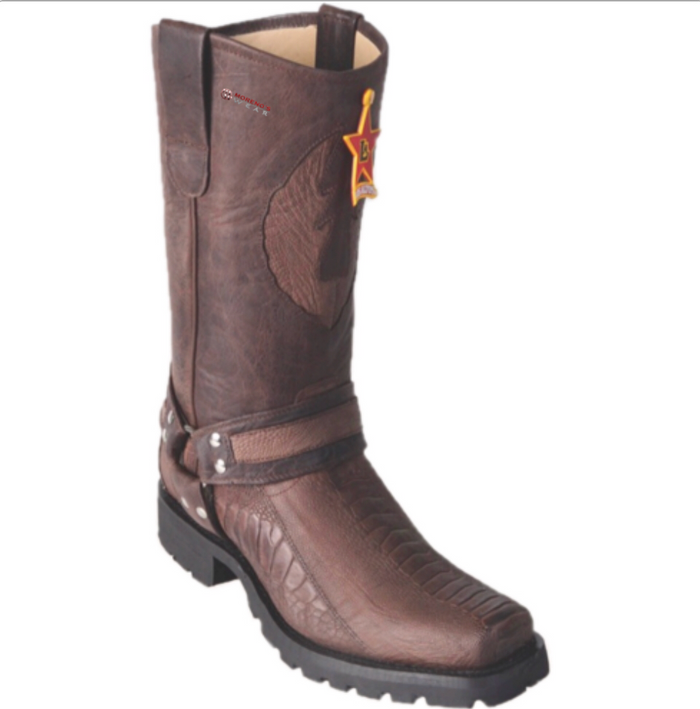 Men’s Los Altos Ostrich Leg Biker Boots