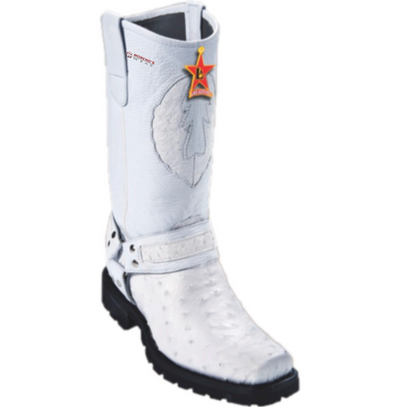 Men’s Los Altos Ostrich Biker Boots