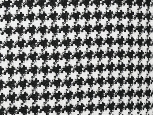 Black Houndstooth Hybrid Fit Double Breasted Jacket