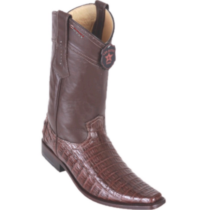 Men's Los Altos Caiman Belly Boots Versace Square Toe