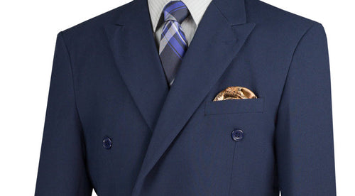 Orange Modern Fit Windowpane Peak Lapel 3 Piece Suit by Vinci