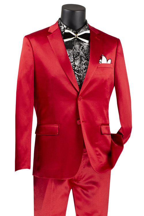 Blue Slim Fit Men's Travel Suit - Textured Stretch Fabric by Vinci