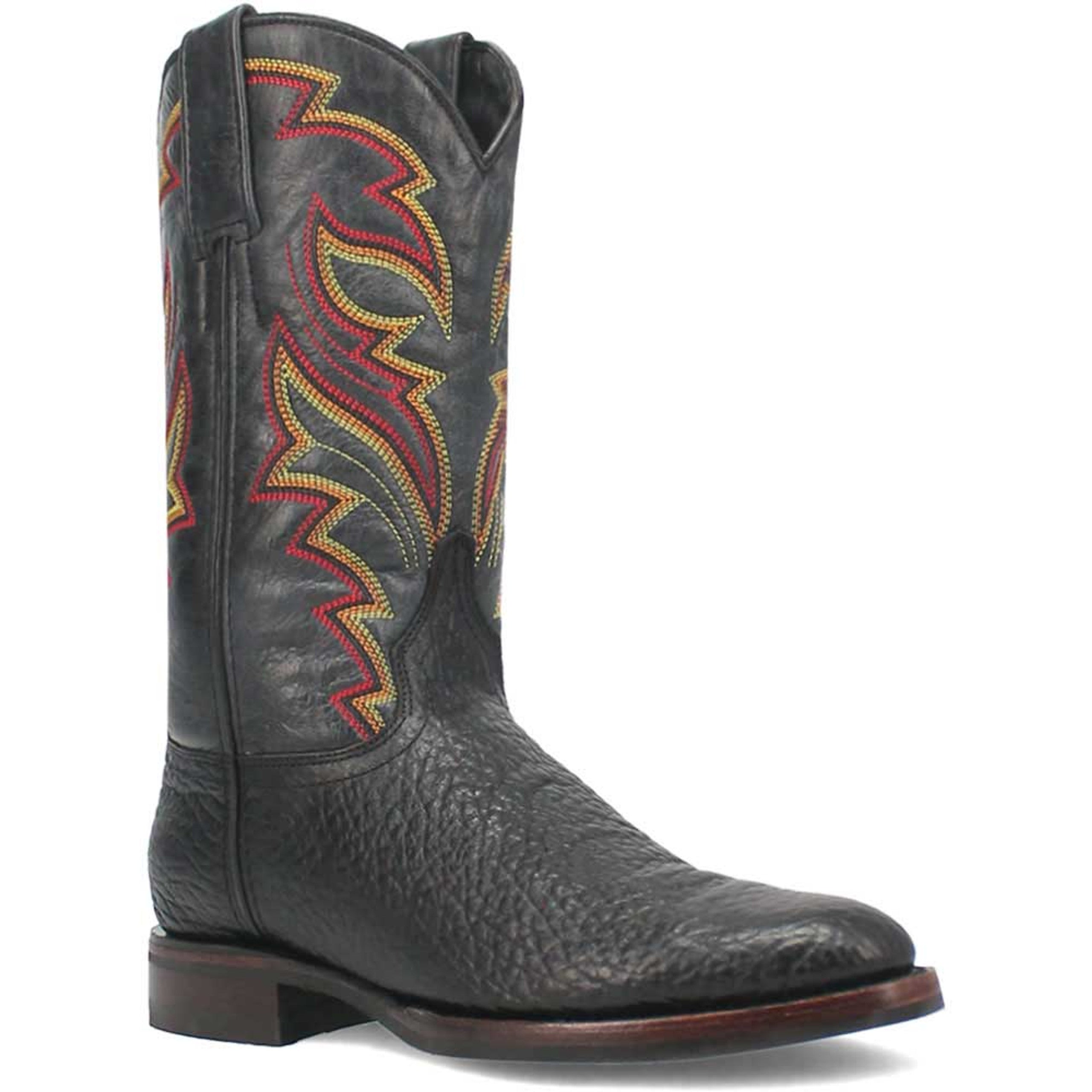 Dingo Round Toe Black Western Leather Boots