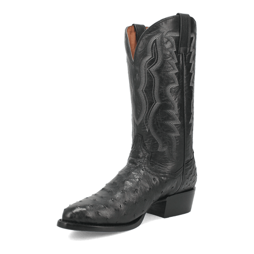 Dan Post Tempe Ostrich Boots - Full Quill Exotic Luxury