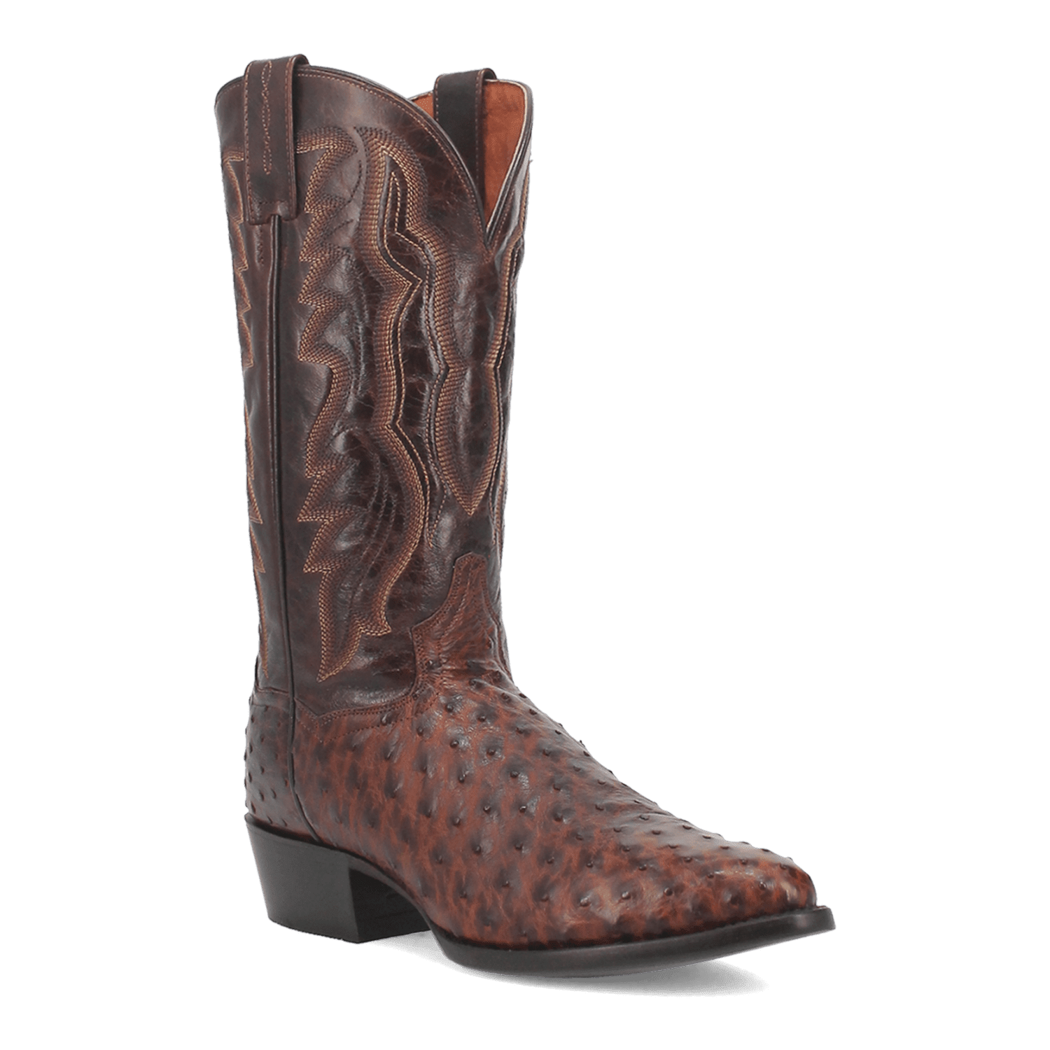 PERSHING FULL QUILL OSTRICH BOOT