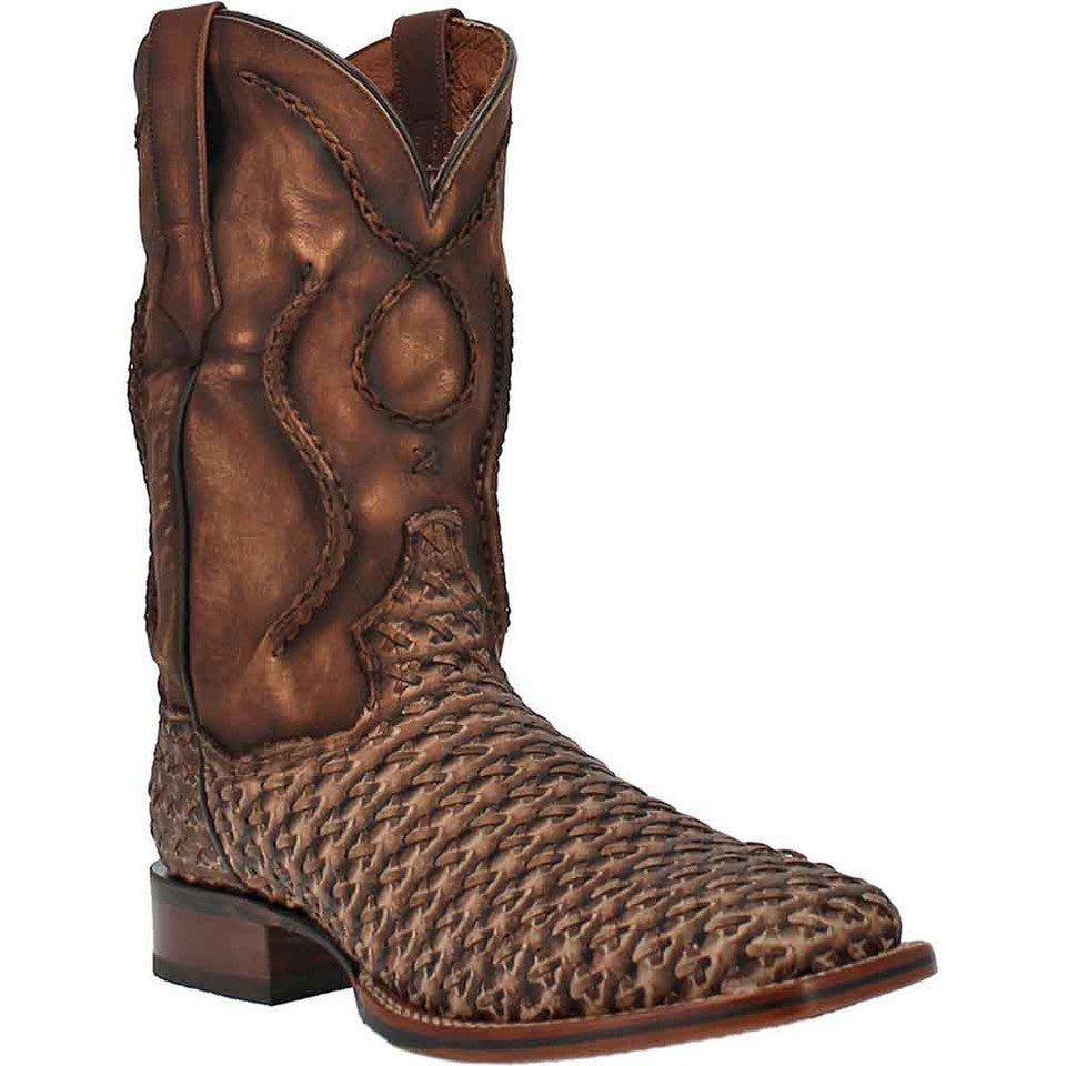 Dan Post Cowboy Certified Stanley Tan Square Toe Leather Boot by Dan Post Boots
