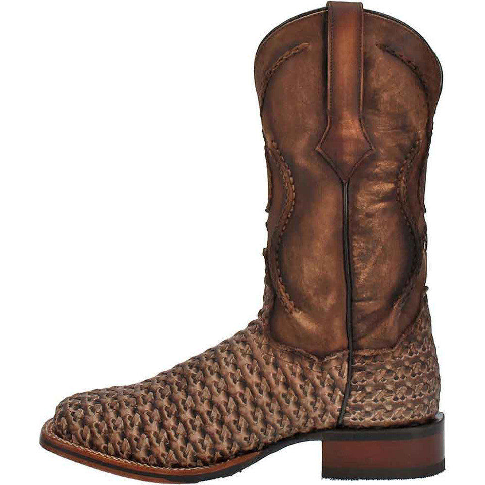 Dan Post Cowboy Certified Stanley Tan Square Toe Leather Boot by Dan Post Boots