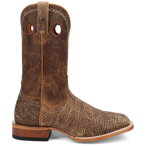 Dan Post Murray Men's Brown Bison Leather Square Toe Rugged Western Cowboy Boots by Dan Post Boots