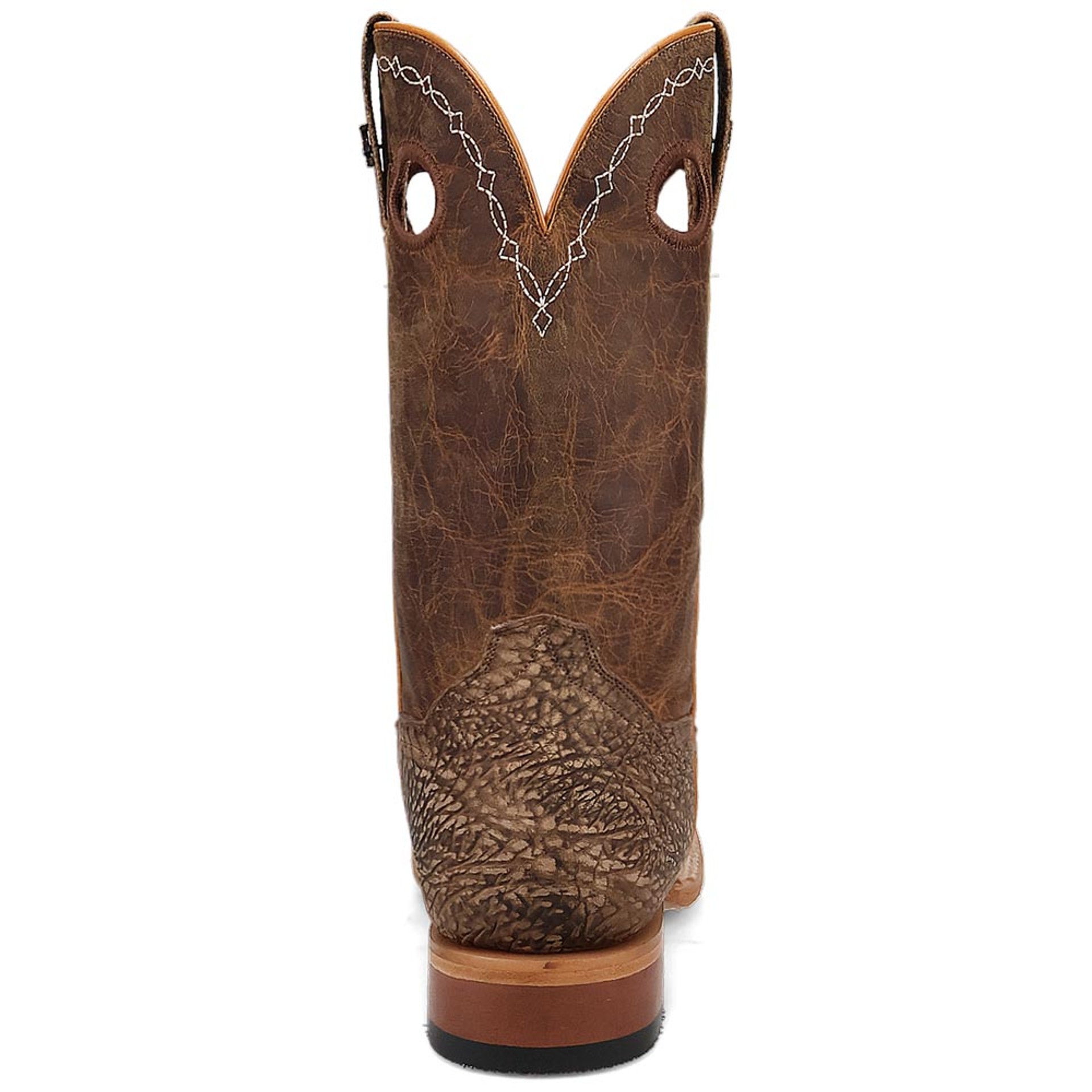 Dan Post Murray Men's Brown Bison Leather Square Toe Rugged Western Cowboy Boots by Dan Post Boots